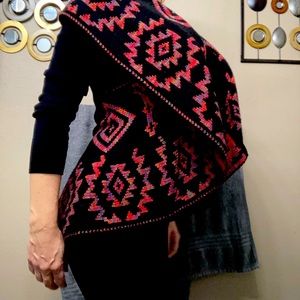 Knitted John paul richard west with native pattern